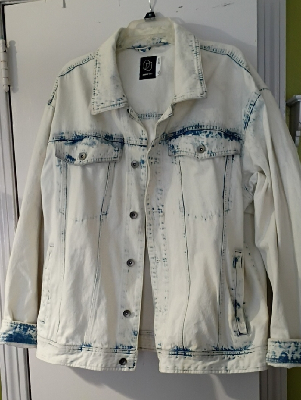 Original Use Off-White Denim Jacket with Blue Wash Accents